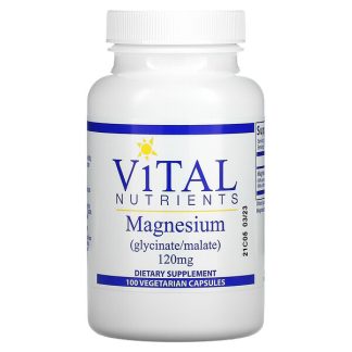 Vital Nutrients, Magnesium, 120 mg, 100 Vegetarian Capsules