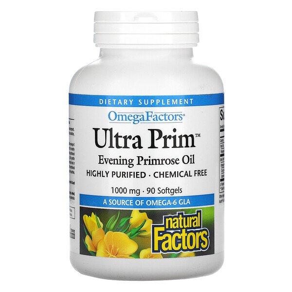 Natural Factors, Ultra Prim, 1000 mg, 90 Softgles 1 Natural Factors, Ultra Prim, 1000 mg, 90 Softgles
