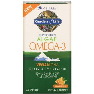 Minami Nutrition, Algae Omega-3, Orange Flavor, 60 Softgels