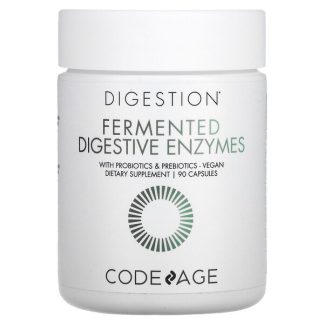 CodeAge, Fermented Digestive Enzymes with Probiotics & Prebiotics, 90 Capsules