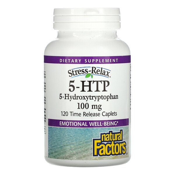 Natural Factors, 5-HTP, 100 mg, 120 Time Release Caplets 1 Natural Factors, 5-HTP, 100 mg, 120 Time Release Caplets