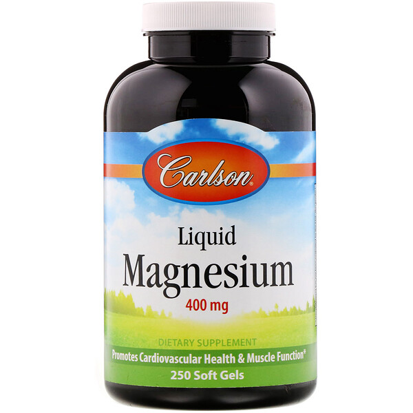 Carlson Labs, Liquid Magnesium, 400 mg, 250 Soft Gels 1 Carlson Labs, Liquid Magnesium, 400 mg, 250 Soft Gels