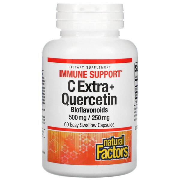 Natural Factors, C Extra + Quercetin, 60 Easy Swallow Capsules 1 Natural Factors, C Extra + Quercetin, 60 Easy Swallow Capsules