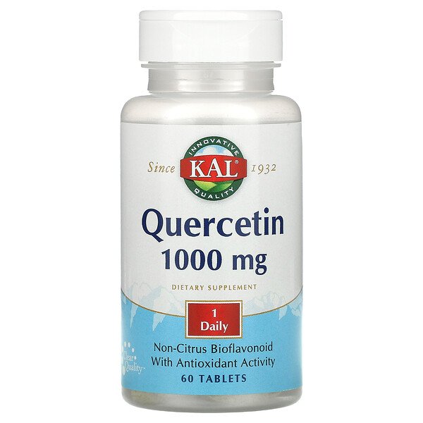 KAL, Quercetin, 1,000 mg, 60 Tablets 1 KAL, Quercetin, 1,000 mg, 60 Tablets