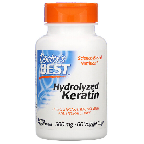 Doctor's Best, Hydrolyzed Keratin, 500 mg, 60 Veggie Caps 1 Doctor's Best, Hydrolyzed Keratin, 500 mg, 60 Veggie Caps
