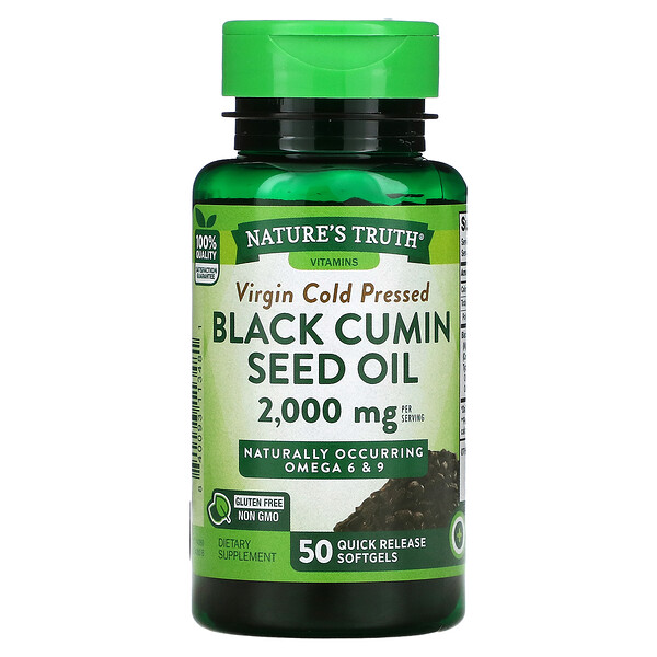 Nature's Truth, Black Cumin Seed Oil, 1,000 mg, 50 Quick Release Softgels 1 Nature's Truth, Black Cumin Seed Oil, 1,000 mg, 50 Quick Release Softgels