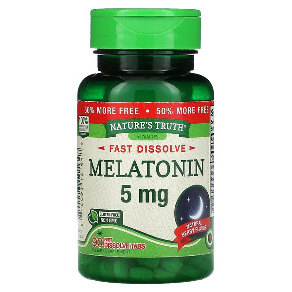 Nature's Truth, Melatonin, Natural Berry, 5 mg, 90 Fast Dissolve Tablets 1 Nature's Truth, Melatonin, Natural Berry, 5 mg, 90 Fast Dissolve Tablets