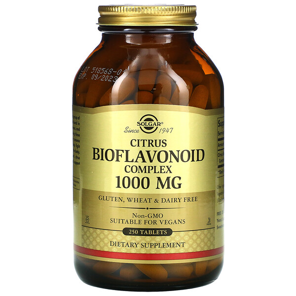 Solgar, Citrus Bioflavonoid Complex, 1,000 mg, 250 Tablets 1 Solgar, Citrus Bioflavonoid Complex, 1,000 mg, 250 Tablets