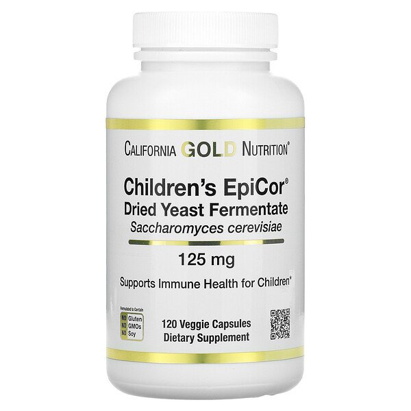 California Gold Nutrition, Children's Epicor, 125 mg, 120 Veggie Capsules 1 California Gold Nutrition, Children's Epicor, 125 mg, 120 Veggie Capsules