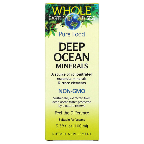Natural Factors, Whole Earth & Sea, Deep Ocean Minerals, 3 Natural Factors, Whole Earth & Sea, Deep Ocean Minerals, 3.38 fl oz (100 ml)
