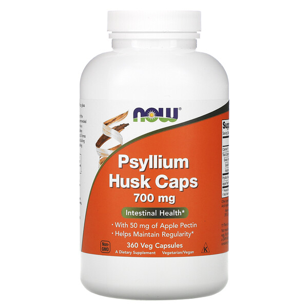 NOW Foods, Psyllium Husk Caps, 700 mg , 360 Veg Capsules 1 NOW Foods, Psyllium Husk Caps, 700 mg , 360 Veg Capsules